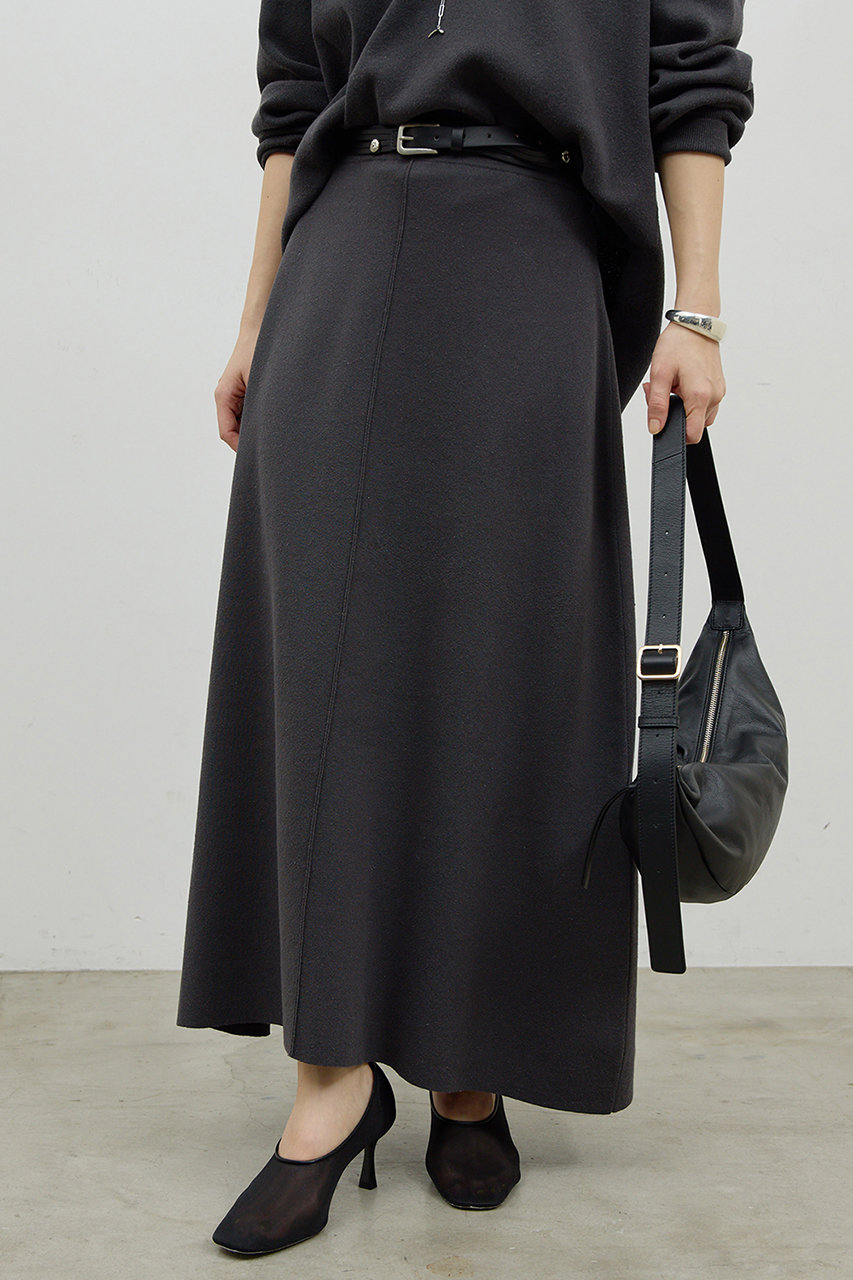 ガリャルダガランテ/GALLARDAGALANTEの【予約販売】【セットアップ対応】ニットフレアスカート(チャコールグレー/GGZ1061101A0002)