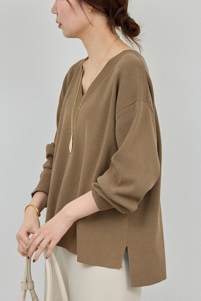 ガリャルダガランテ/GALLARDAGALANTEの【予約販売】【セットアップ対応】Vニット(グレージュ/GGZ1061105A0006)