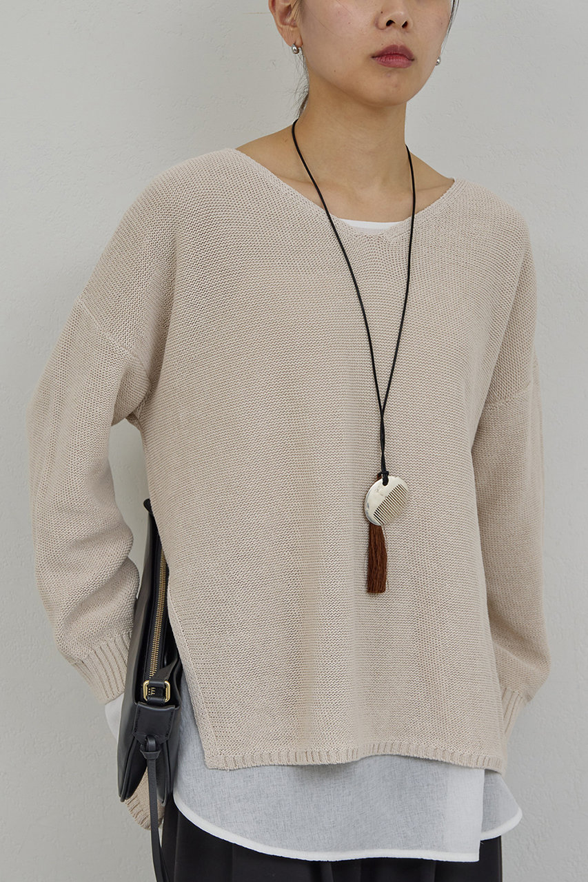 ガリャルダガランテ/GALLARDAGALANTEの【予約販売】コットンメッシュプルオーバー(ベージュ/GGZ1061105A0009)