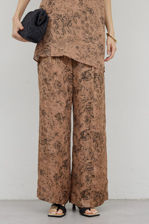 ガリャルダガランテ/GALLARDAGALANTEの【予約販売】【セットアップ対応】ボタニカルサテンスラックス(110600/110601)