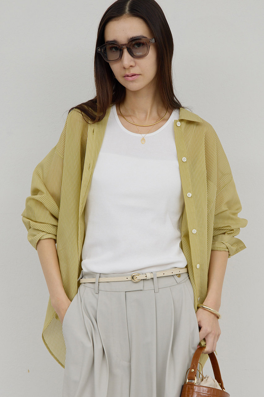 ガリャルダガランテ/GALLARDAGALANTEの【予約販売】カシュクールローンシャツ(イエロー/GGZ1061304A0001)