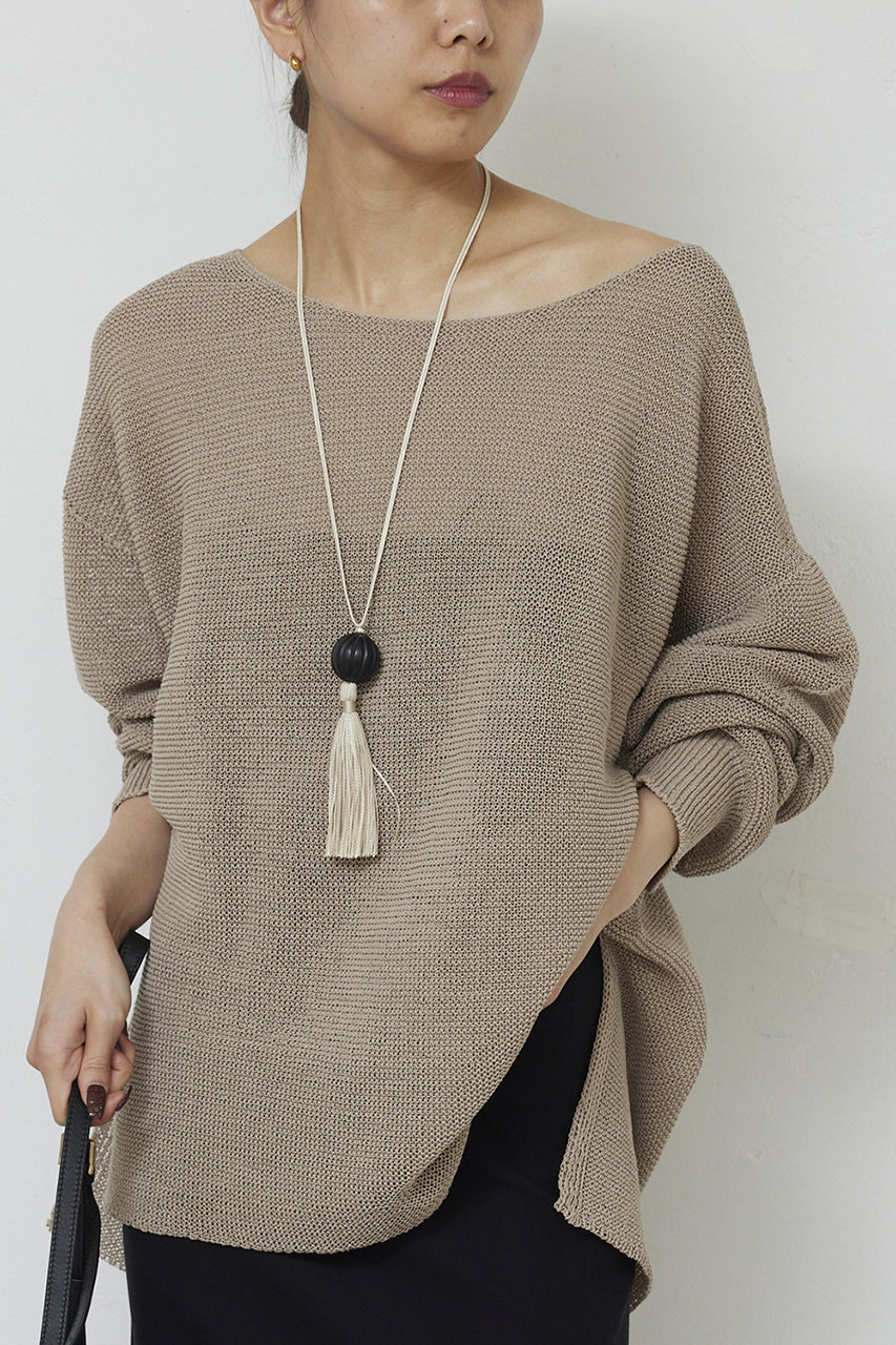 ガリャルダガランテ/GALLARDAGALANTEの【予約販売】ペーパーヤーンメッシュニット(ベージュ/GGZ1061305A0001)