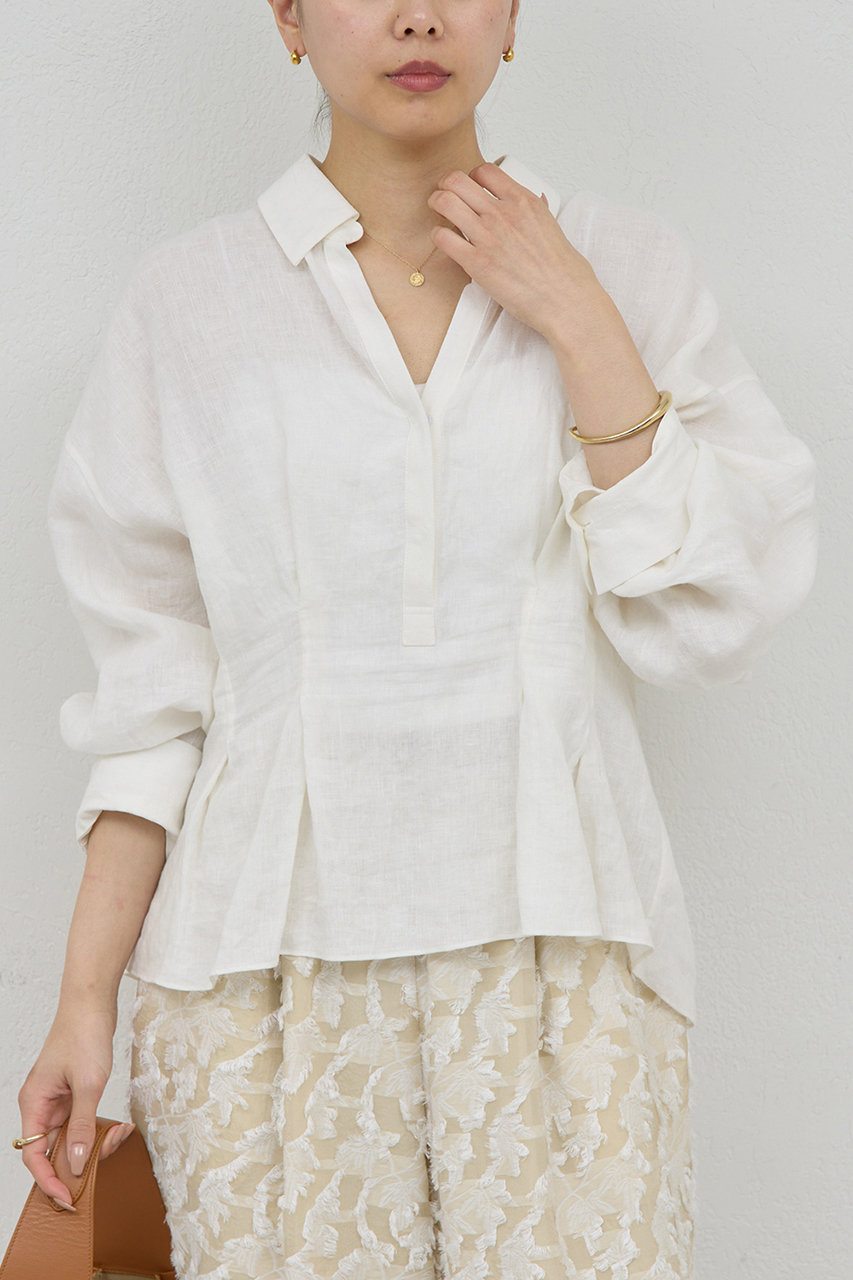 ガリャルダガランテ/GALLARDAGALANTEの【予約販売】【WEB限定】ウエストシェイプシャツ(ホワイト/GGZ1061304A0004)