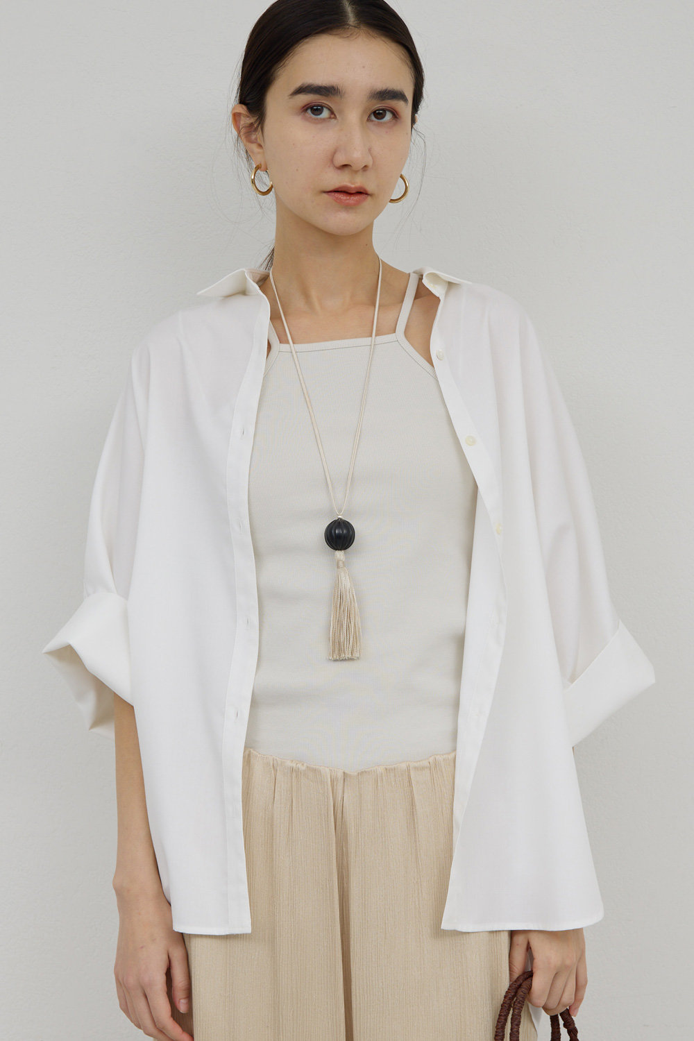 ガリャルダガランテ/GALLARDAGALANTEの【予約販売】ハーフスリーブシャツ(ホワイト/GGZ1061404A0001)