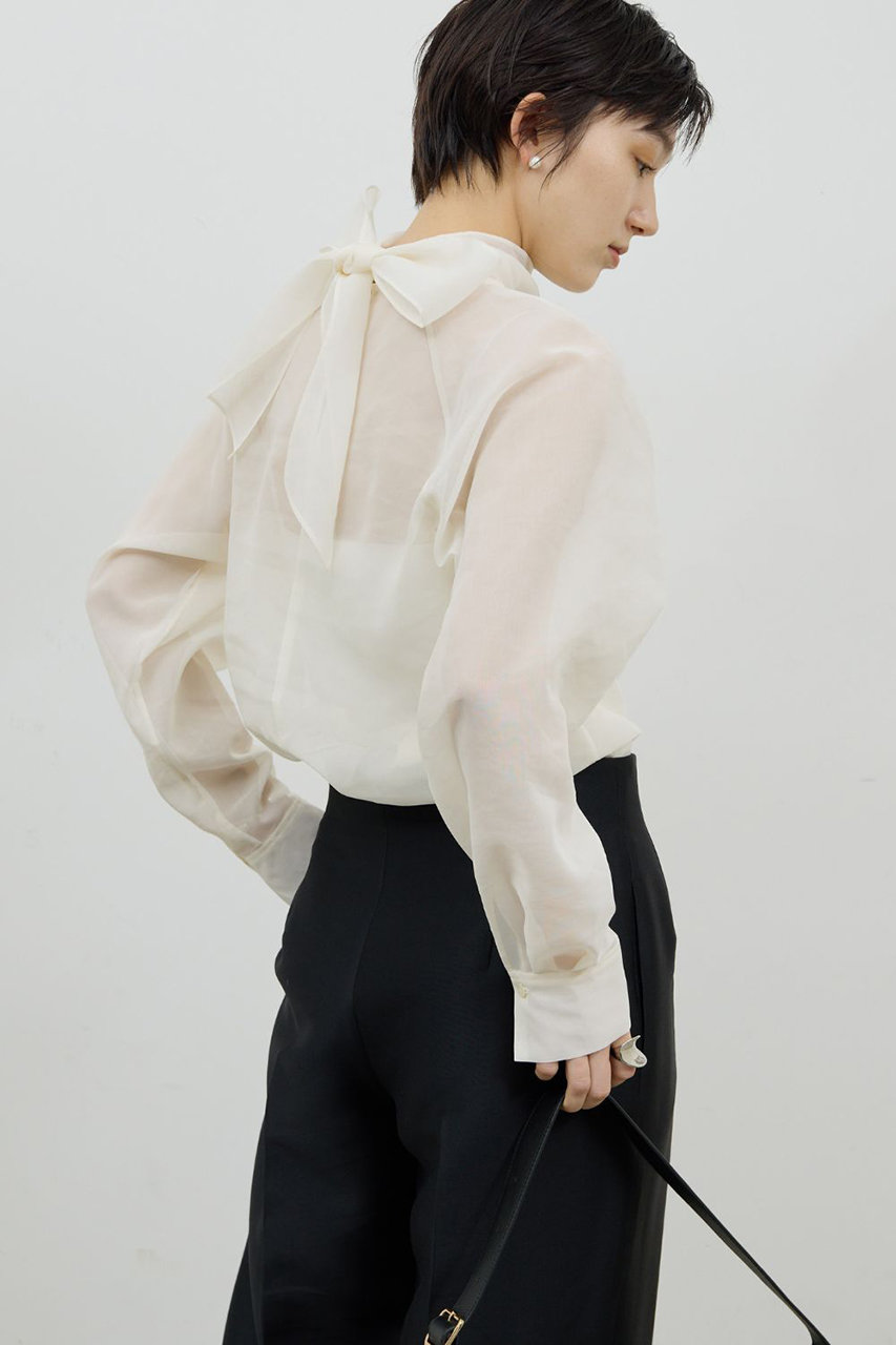 ガリャルダガランテ/GALLARDAGALANTEの【予約販売】シアーボウタイブラウス(オフホワイト/GGZ1061204A0006)