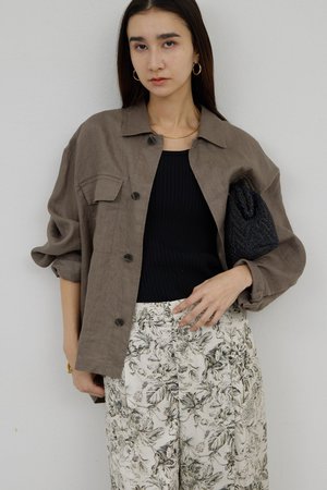 ガリャルダガランテ/GALLARDAGALANTEの【予約販売】リネンミリタリーシャツブルゾン