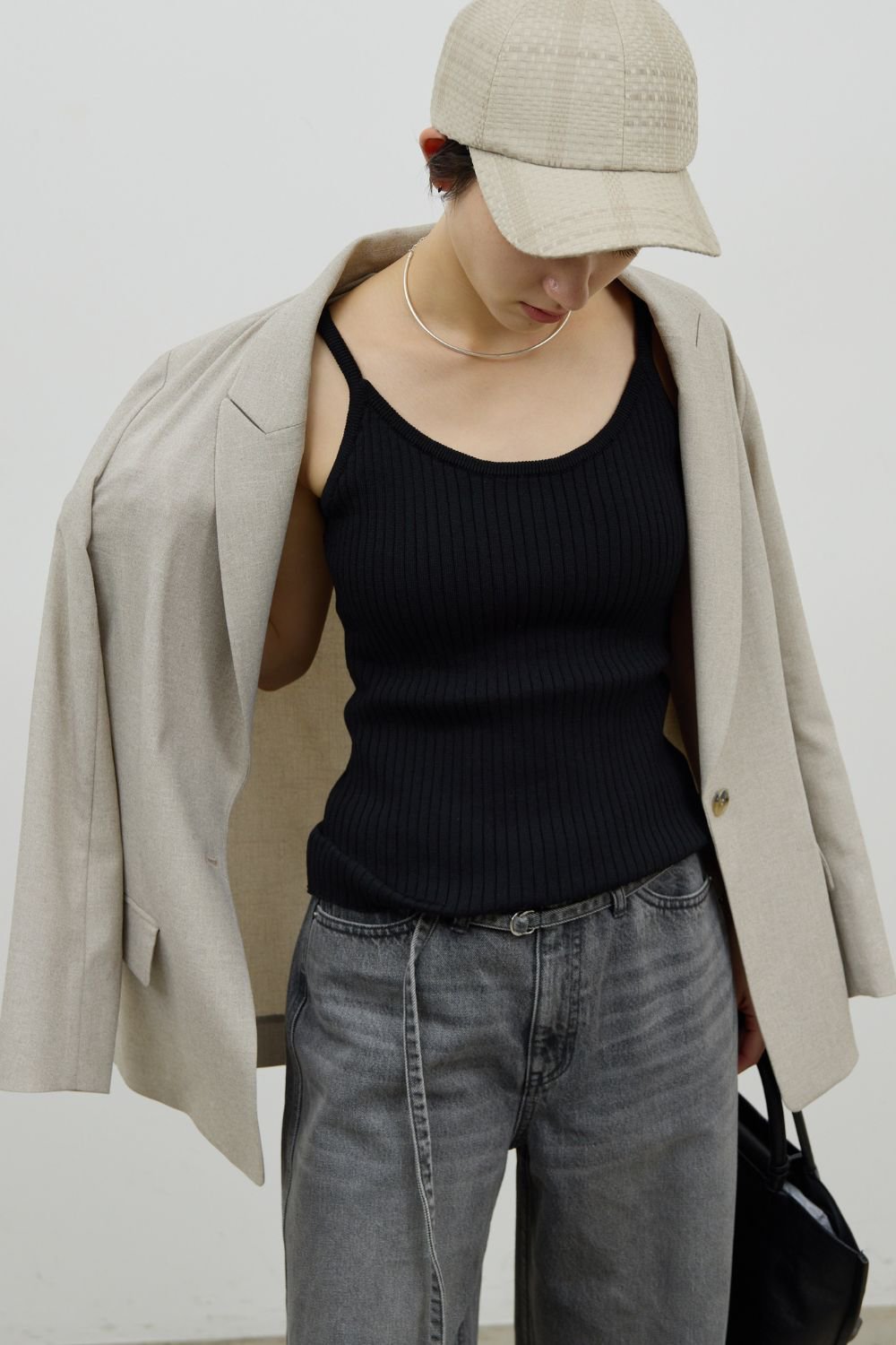 リブニットキャミソール