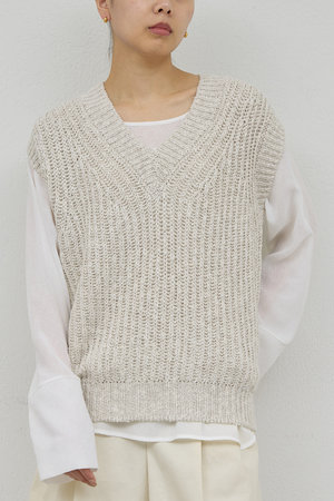 ガリャルダガランテ/GALLARDAGALANTEの【予約販売】【HERITANOVUM】リネンコットンニットベスト(110300/110301)