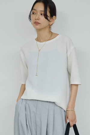 ガリャルダガランテ/GALLARDAGALANTEのバックスリットハーフスリーブブラウス(110400/110402)