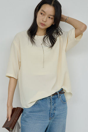 ガリャルダガランテ/GALLARDAGALANTEのバックスリットハーフスリーブブラウス(110400/110402)