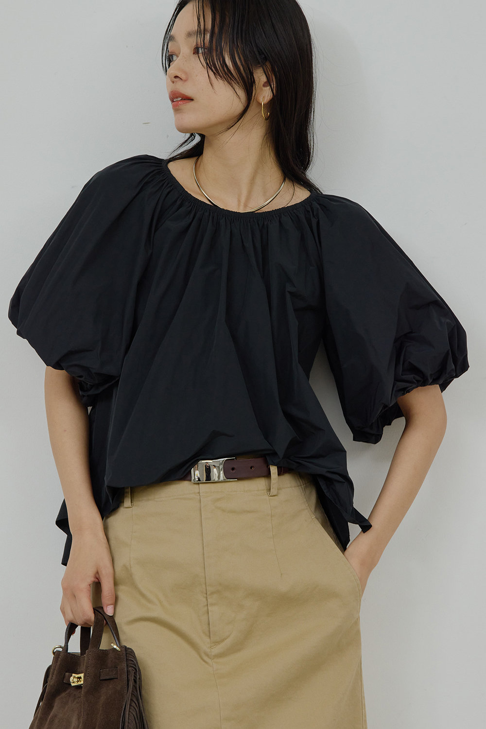 ガリャルダガランテ/GALLARDAGALANTEの【予約販売】バルーンブラウス(ブラック/GGZ1061304A0006)