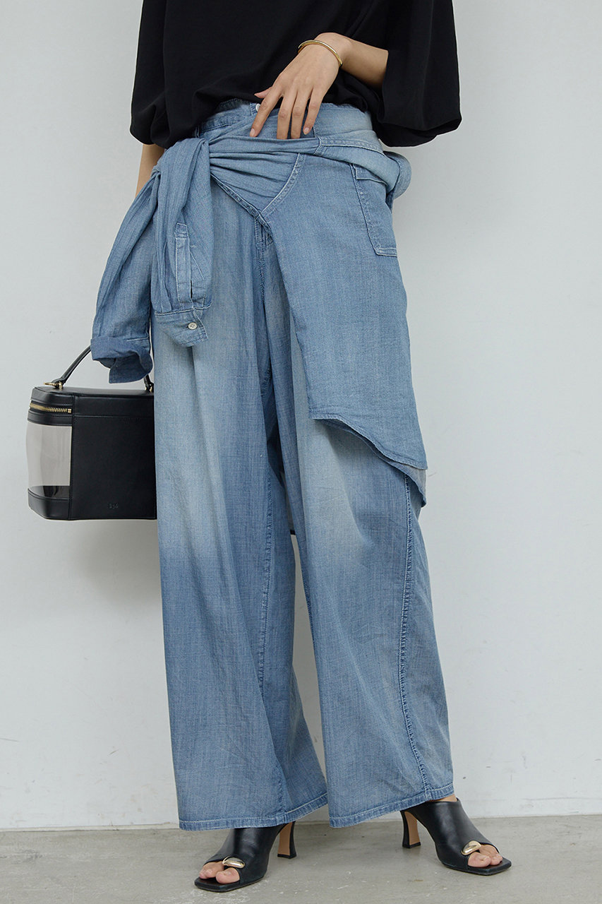 ガリャルダガランテ/GALLARDAGALANTEの【予約販売】シアーデニムパンツ(ブルー/GGZ1061403A0001)