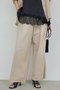 【予約販売】シアーデニムパンツ ガリャルダガランテ/GALLARDAGALANTE ベージュ