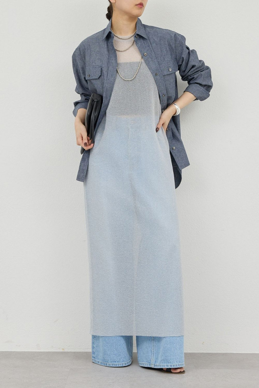 ガリャルダガランテ/GALLARDAGALANTEの【予約販売】ラメニットドレス(シルバー/GGZ1061409A0001)