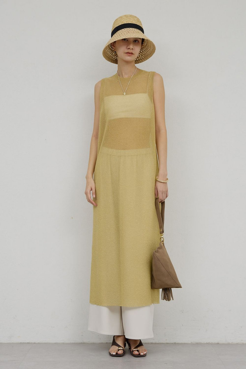 ガリャルダガランテ/GALLARDAGALANTEの【予約販売】ラメニットドレス(ゴールド/GGZ1061409A0001)