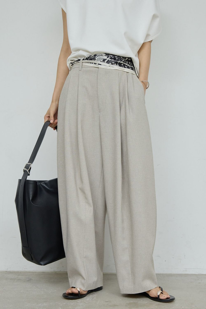 ガリャルダガランテ/GALLARDAGALANTEの【予約販売】ダブルタックカーブスラックス(ベージュ/GGZ1061402A0002)