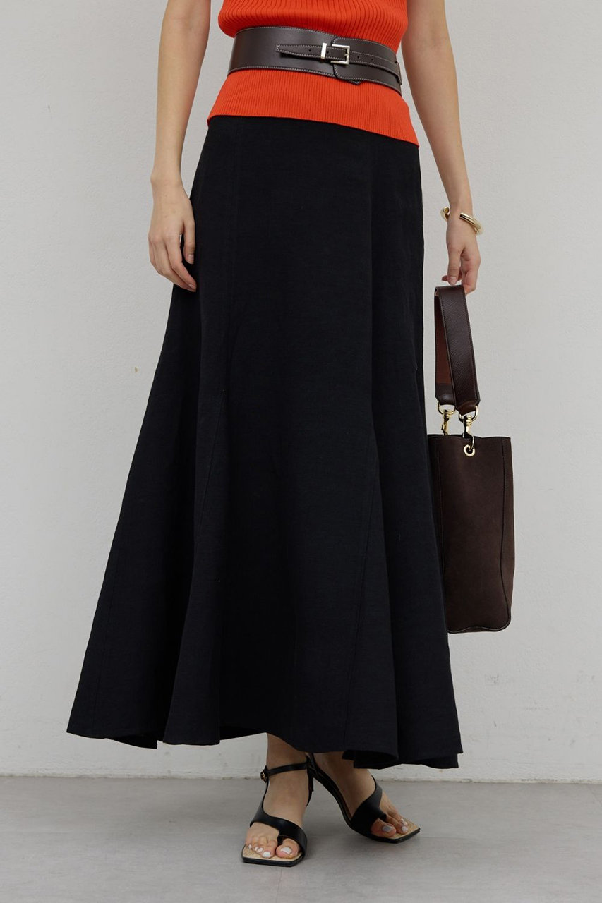 ガリャルダガランテ/GALLARDAGALANTEの【予約販売】リネンマチフレアスカート(ブラック/GGZ1061401A0003)