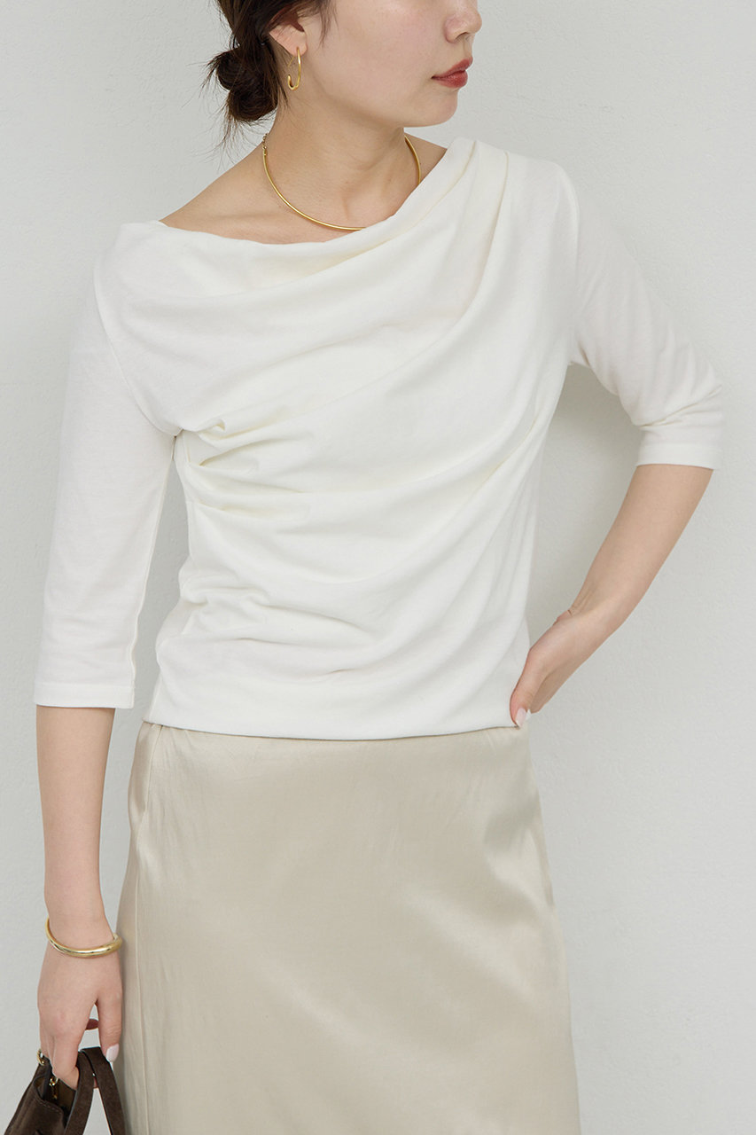 ガリャルダガランテ/GALLARDAGALANTEの【予約販売】2WAY ハーフスリーブカットソー(ホワイト/GGZ1061406A0004)