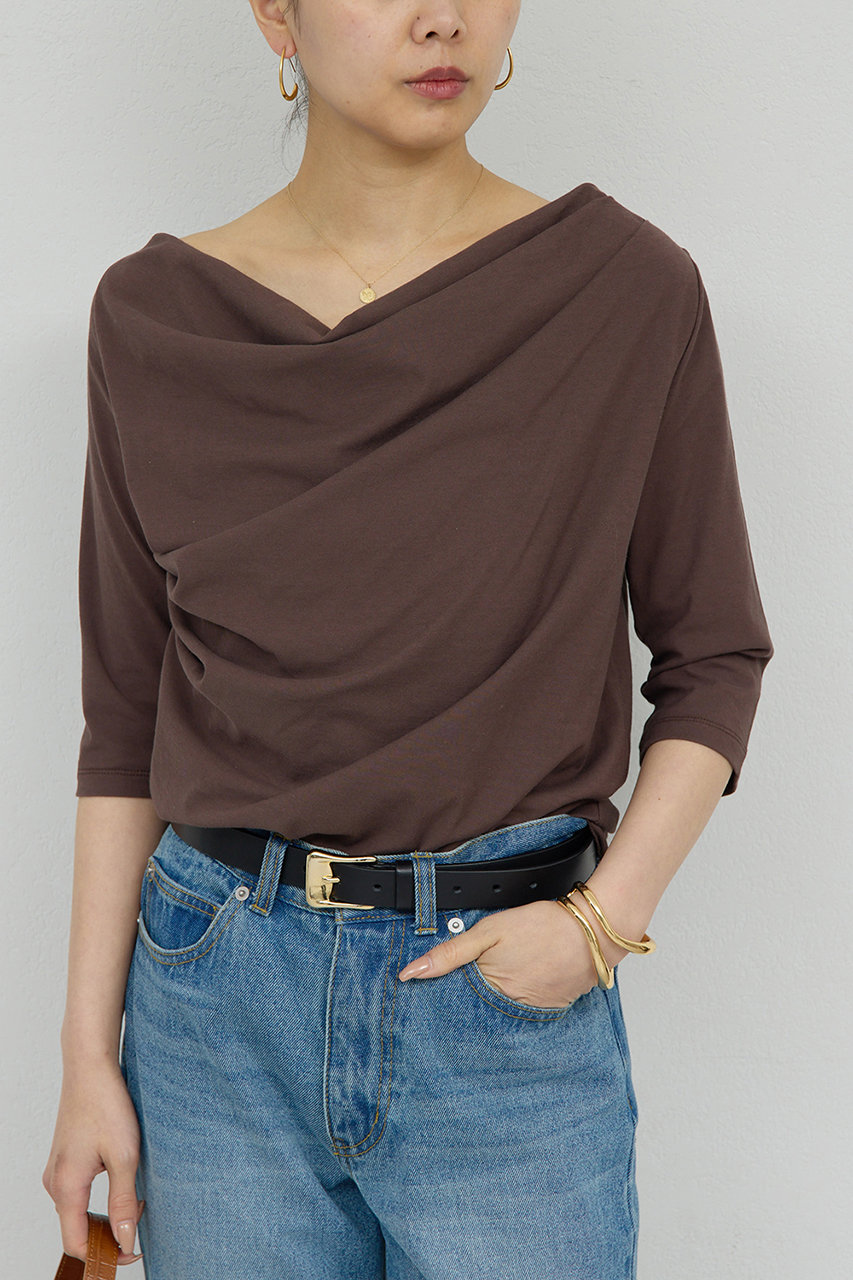 ガリャルダガランテ/GALLARDAGALANTEの【予約販売】2WAY ハーフスリーブカットソー(ブラウン/GGZ1061406A0004)