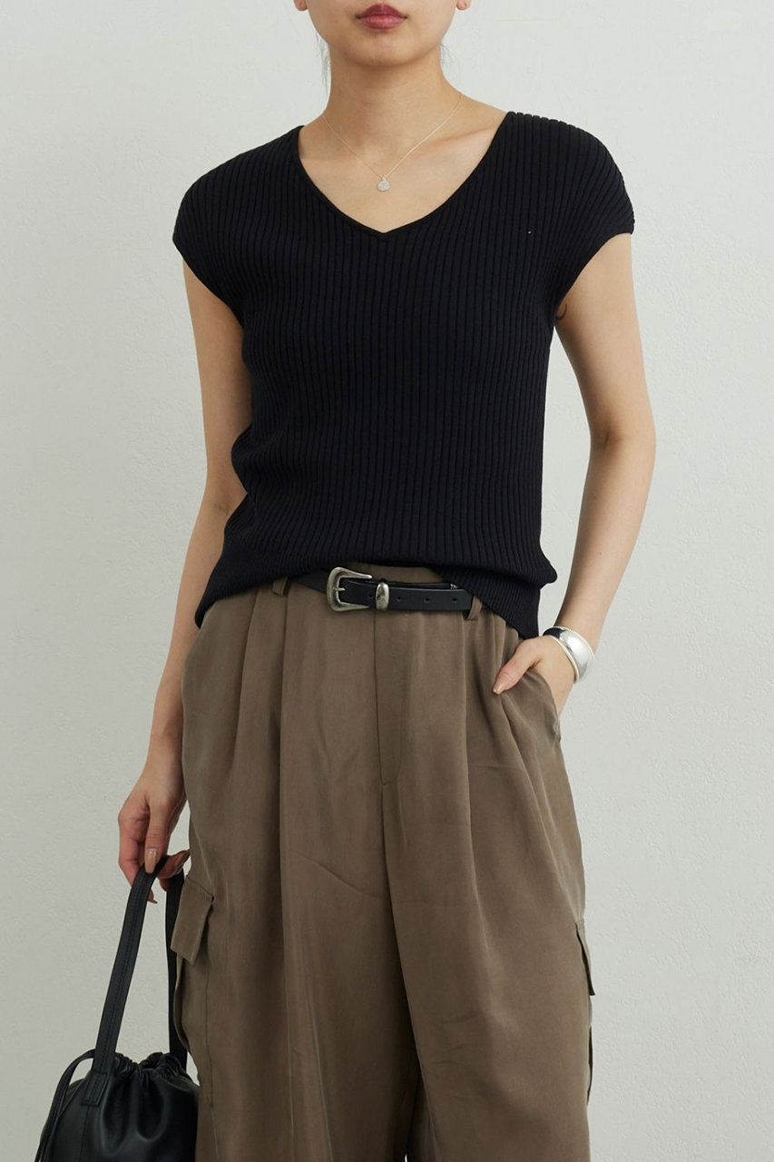 ガリャルダガランテ/GALLARDAGALANTEの【予約販売】ランダムリブニット(ブラック/GGZ1061405A0003)