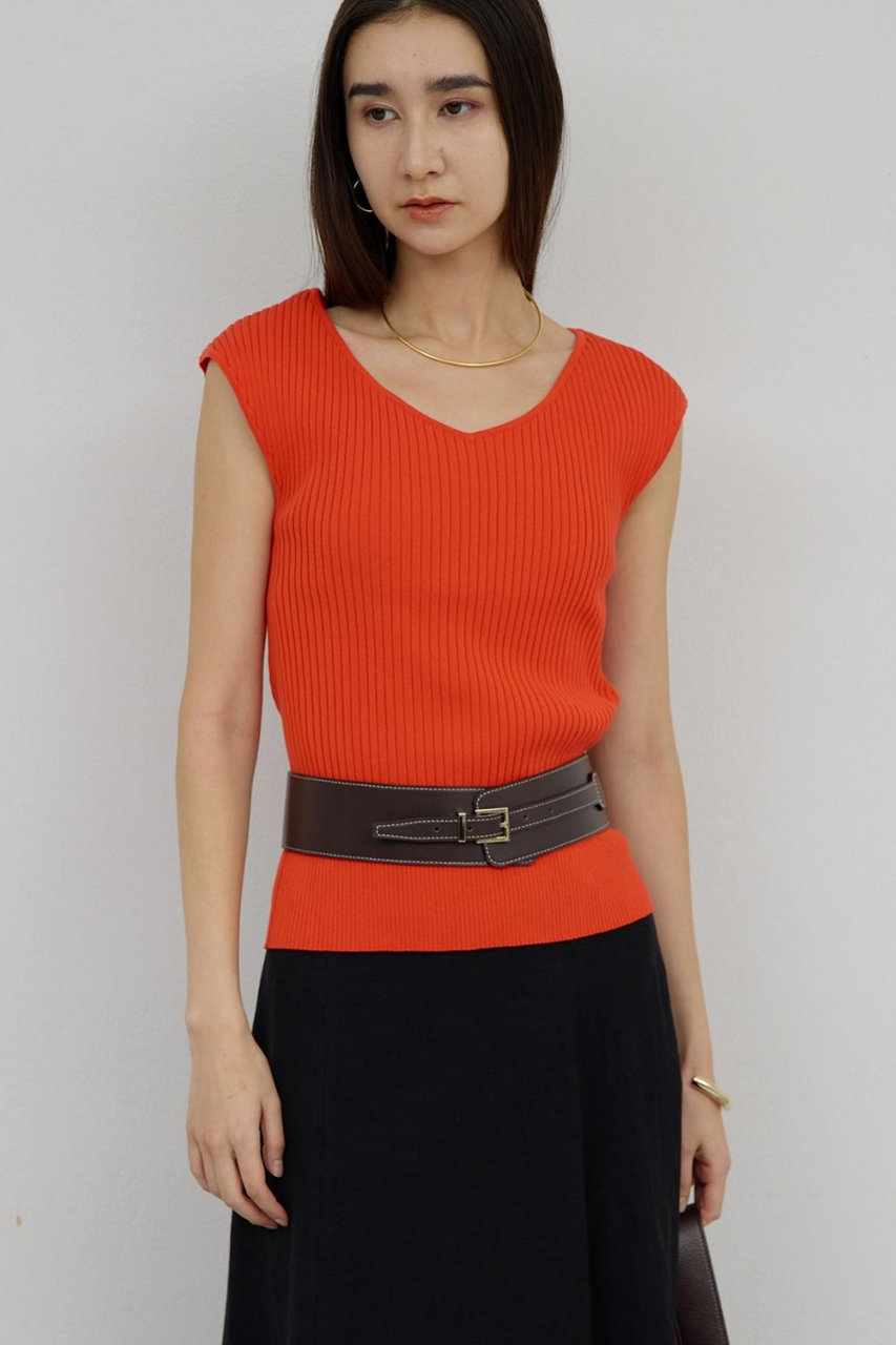 ガリャルダガランテ/GALLARDAGALANTEの【予約販売】ランダムリブニット(オレンジ/GGZ1061405A0003)