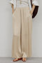 【予約販売】サテンヨウリュウワイドパンツ ガリャルダガランテ/GALLARDAGALANTE ライトベージュ