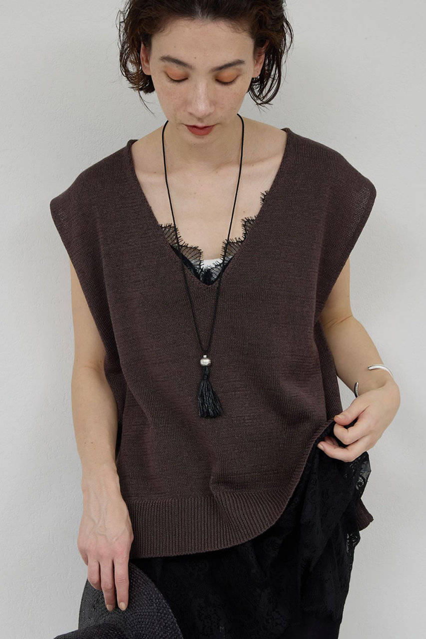 ガリャルダガランテ/GALLARDAGALANTEの【予約販売】フリンジコードネックレス(ブラック/GGZ1061411A0006)