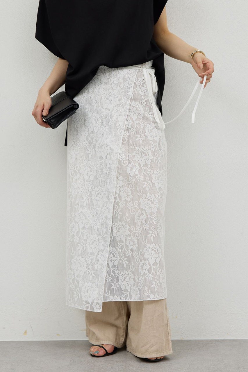 ガリャルダガランテ/GALLARDAGALANTEの【予約販売】レースラップスカート(ホワイト/GGZ1061401A0004)
