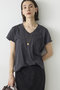 【予約販売】ＶネックTシャツ ガリャルダガランテ/GALLARDAGALANTE チャコールグレー