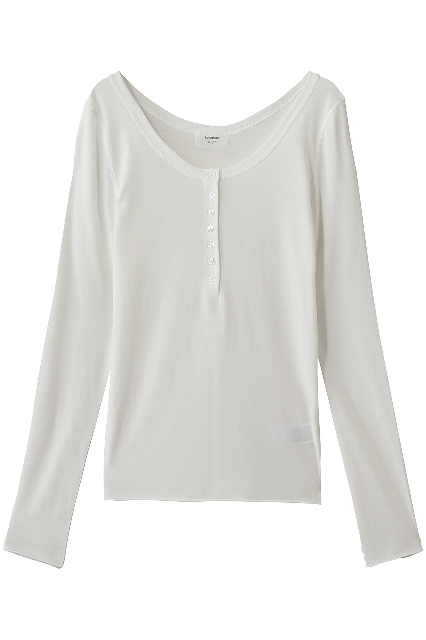 ガリャルダガランテ/GALLARDAGALANTEの【La nature linge】キュプラハイツイストヘンリーロンTee(オフホワイト/GGL5062106A0002)