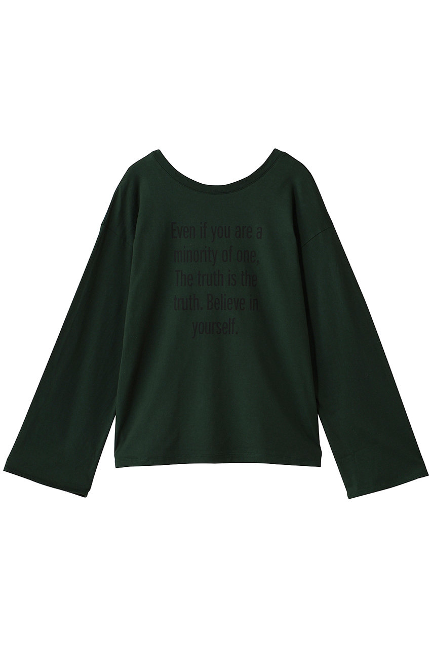 GALLARDAGALANTE 【PEAS】 スローガンTシャツ (グリーン, F) ガリャルダガランテ ELLE SHOP
