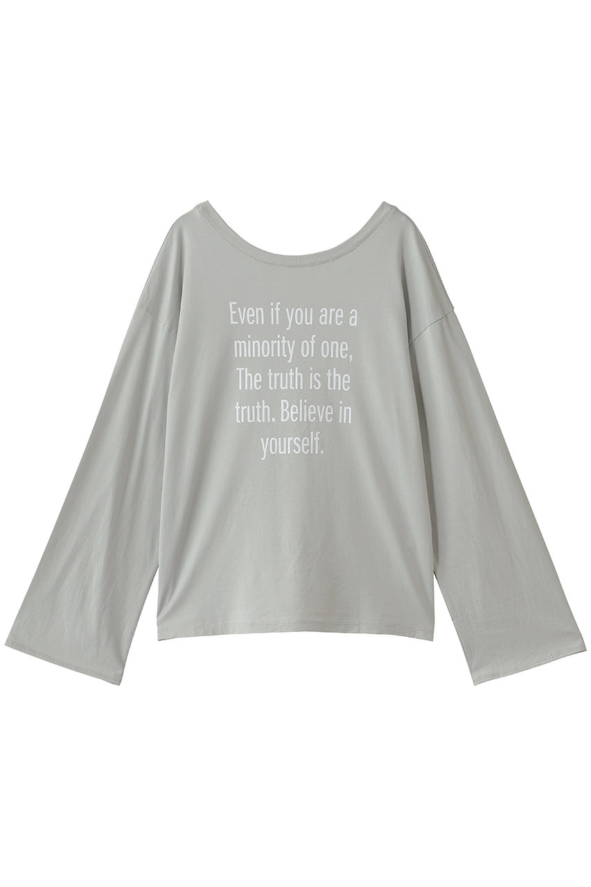 GALLARDAGALANTE 【PEAS】 スローガンTシャツ (ライトグレー, F) ガリャルダガランテ ELLE SHOP