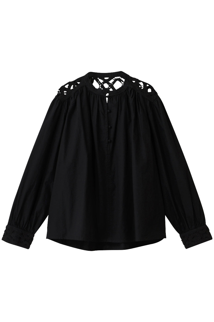 GALLARDAGALANTE 【Dhritie】バックレースブラウス (ブラック, F) ガリャルダガランテ ELLE SHOP