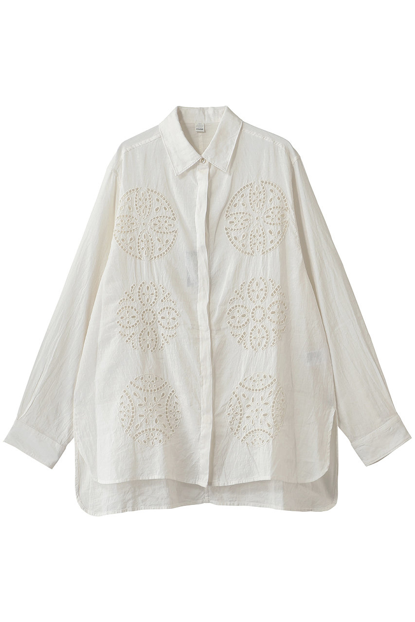 GALLARDAGALANTE 【Dhritie】カットワークレースシャツ (アイボリー, F) ガリャルダガランテ ELLE SHOP