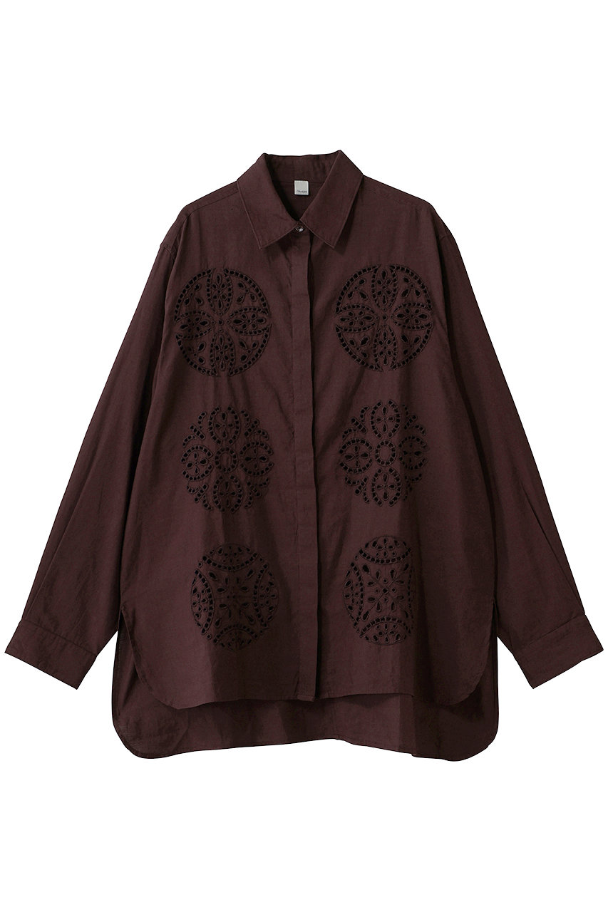 GALLARDAGALANTE 【Dhritie】カットワークレースシャツ (パープル, F) ガリャルダガランテ ELLE SHOP