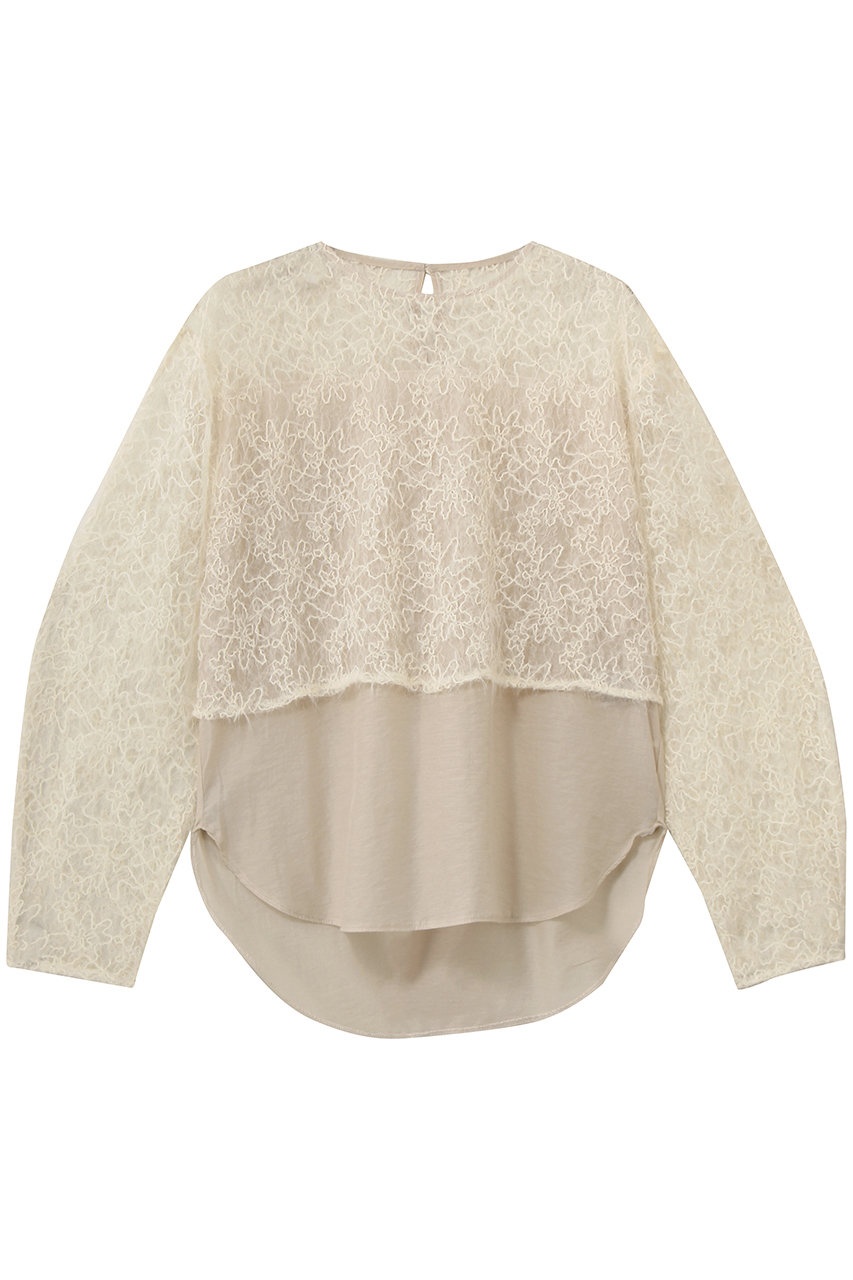 GALLARDAGALANTE シャギーレースブラウス (ベージュ, F) ガリャルダガランテ ELLE SHOP