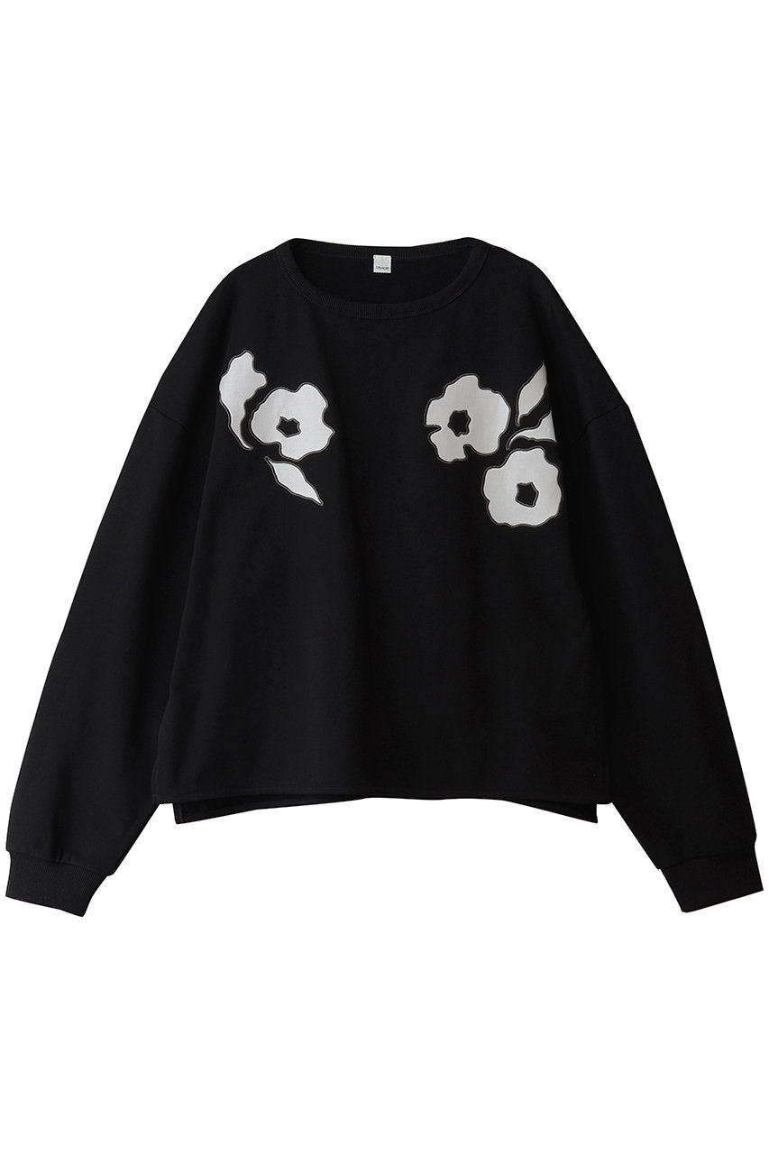 GALLARDAGALANTE 【Dhritie】パッチワーク刺繍スウェット (ブラック, F) ガリャルダガランテ ELLE SHOP