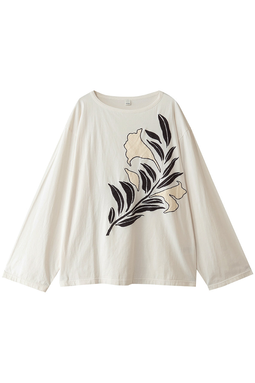 GALLARDAGALANTE 【Dhritie】パッチワーク刺繍ロンTee (アイボリー, F) ガリャルダガランテ ELLE SHOP