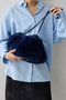 【予約販売】【MANAKAコラボ】【2.718】フェイクファークラッチBAG ガリャルダガランテ/GALLARDAGALANTE ネイビー