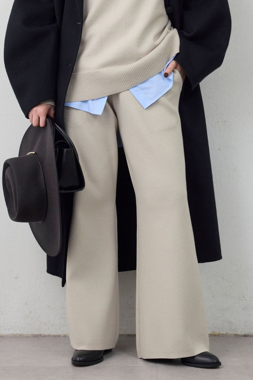 GALLARDAGALANTE 【セットアップ対応】ニットパンツ (ライトベージュ, 0) ガリャルダガランテ ELLE SHOP