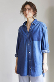 ライトカシュクールデニムシャツ