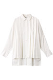 ピュアシルクタックプリーツブラウス