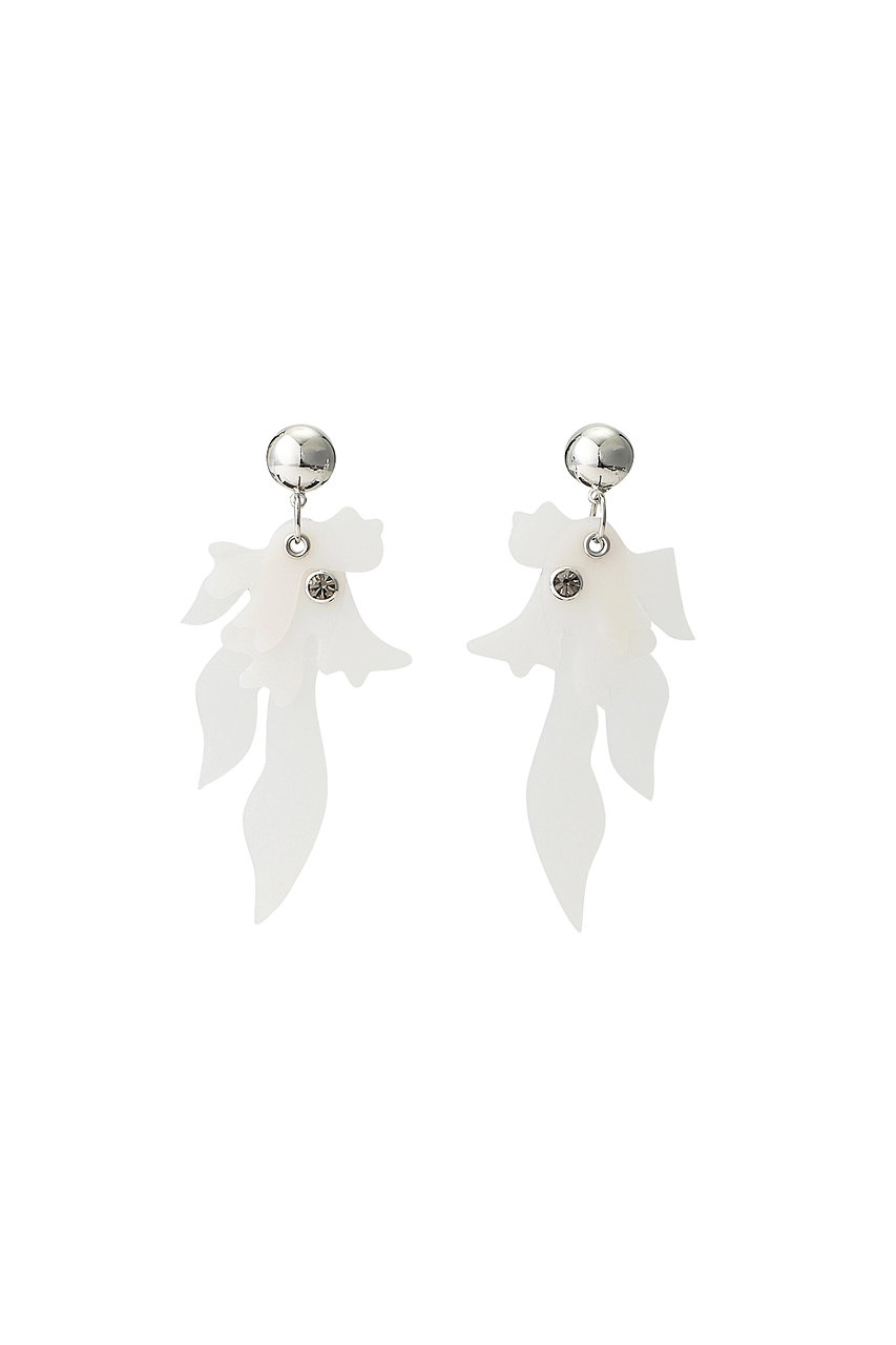 SALE 【20%OFF】 ADORE アドーア PVCリーフイヤリング ホワイト
