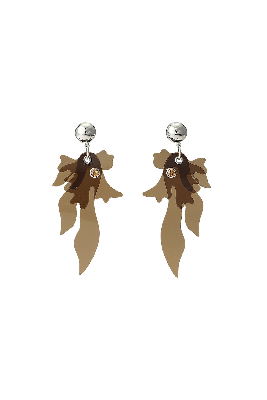 SALE 【20%OFF】 ADORE アドーア PVCリーフイヤリング ブラウン