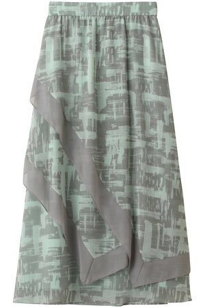 デジタルプレイドプリントスカート