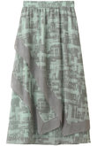 デジタルプレイドプリントスカート