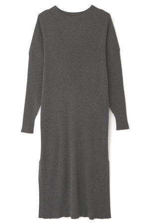 リラックスリブニットワンピース