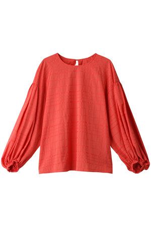 ジャガードチェックブラウス