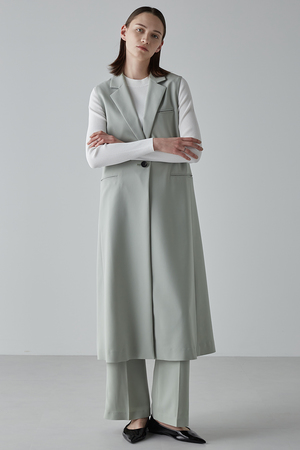 バックサテンクレープパンツ