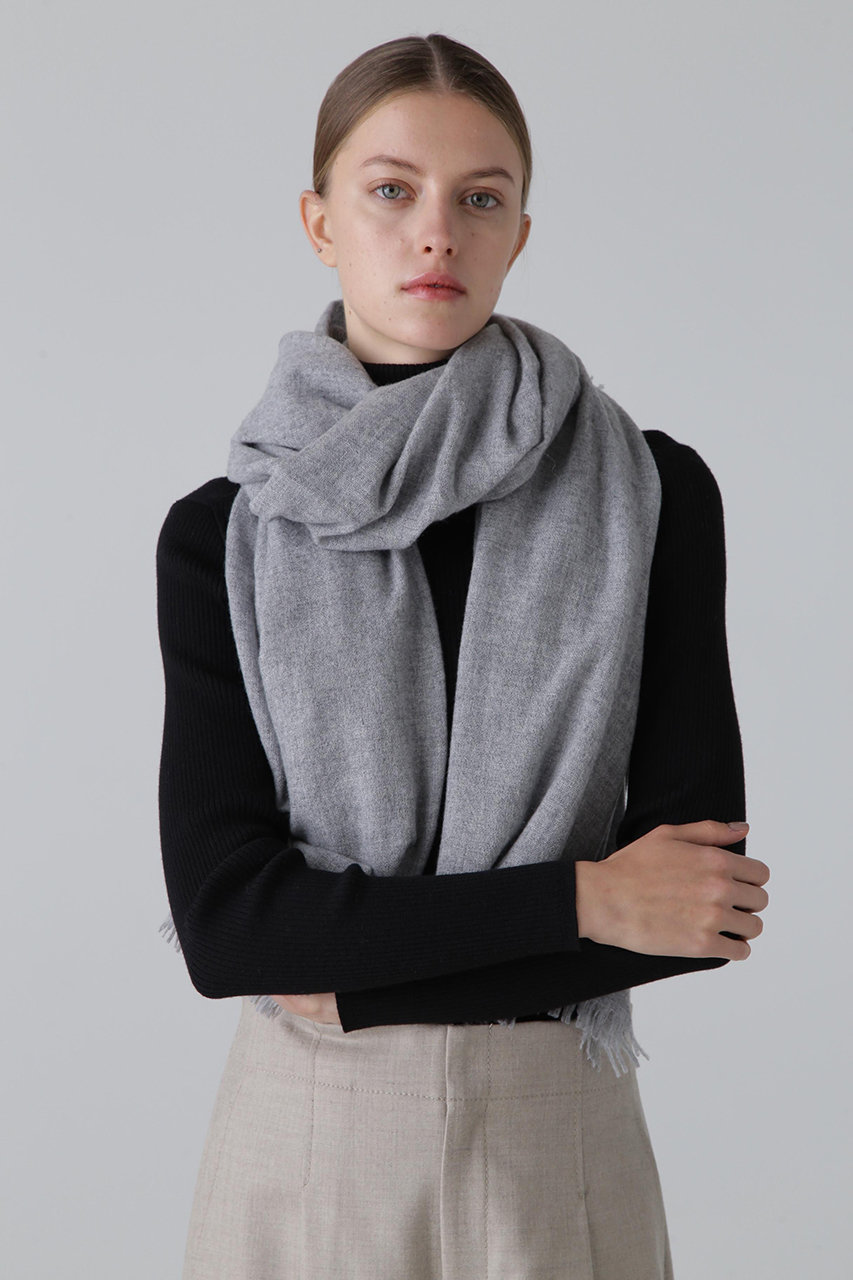 新品　アドーア　ADORE カシミヤマフラー　ストール　cashmere100% ADORE(アドーア)｜カシミヤストール/グレー の通販｜ELLESHOP・(エル